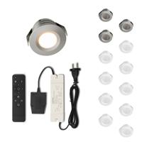 Set LED-inbouwspot met afstandsbediening Valdeno zilver 3W dimbaar 1-12 stuks - thumbnail