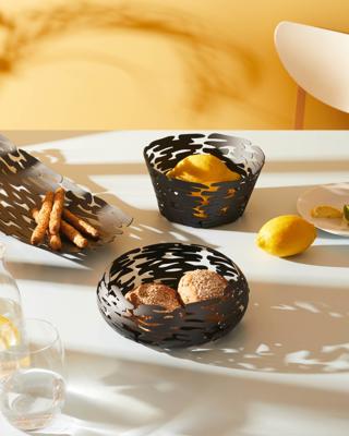 Alessi Barket Schaal zwart RVS 21 cm