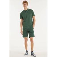 State of Art regular fit polo met logo donkergroen - thumbnail