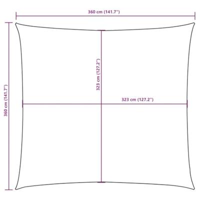 VidaXL Zonnescherm vierkant 3,6x3,6 m oxford stof terracottakleur - thumbnail