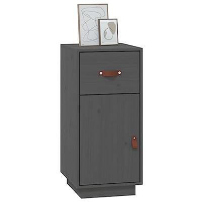 Dressoir 34x40x75 cm massief grenenhout grijs - thumbnail