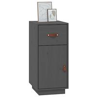 Dressoir 34x40x75 cm massief grenenhout grijs - thumbnail