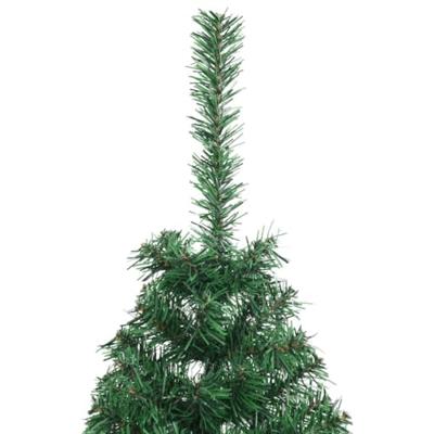 VidaXL Kunstkerstboom met standaard half 120 cm pvc groen