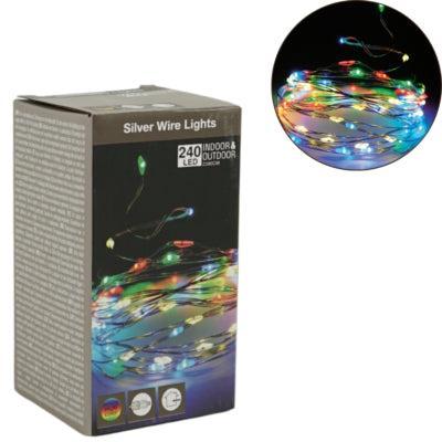 Lichtketting 240 LED EU-stekker multi color 24 meter | 12 stuks