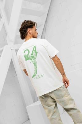 24 Uomo Heavenly Turbulence T-shirt Off-White - Maat XS - Kleur: Wit | Soccerfanshop
