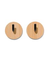 HEMA Plakhaken rvs - 2 stuks (bruin) - thumbnail