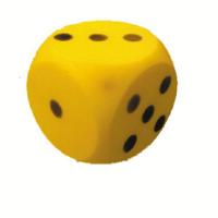 Dobbelsteen Soft Geel 16 cm - thumbnail