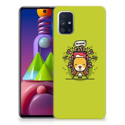 Samsung Galaxy M51 Telefoonhoesje met Naam Doggy Biscuit Samsung Galaxy M51 Telefoonhoesje met Naam Doggy Biscuit