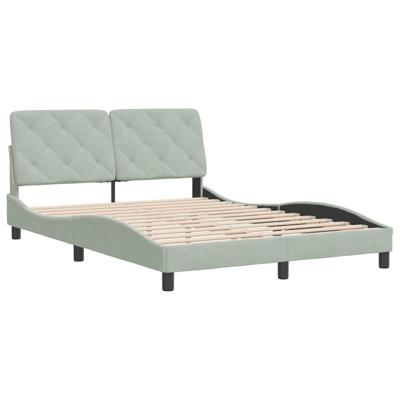 Bedframe zonder matras 140x200 cm fluweel lichtgrijs