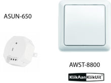 Klikaanklikuit zonwering/rolluik set - AWST-8800 + ASUN-650 Klikaanklikuit zonwering/rolluik set - AWST-8800 + ASUN-650
