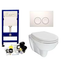 Geberit UP100 Toiletset set02 B&W Compact 47.5 cm met Delta drukplaat - thumbnail
