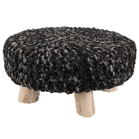 Kruk Caro Ø60 x 25 cm zwart met grijs - thumbnail