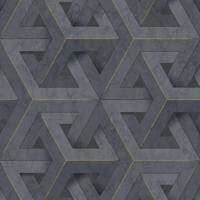 DUTCH WALLCOVERINGS behang onyx antraciet- en goudkleurig - thumbnail