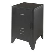 Vipack Bronxx Nachtkastje - Zwart - thumbnail