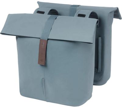 BASIL Tas city dubbel vegan leather | graphite blue 28-32l