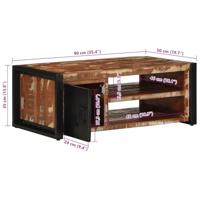 Salontafel 90x50x36 cm massief gerecycled hout meerkleurig - thumbnail