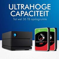 LACIE 2big RAID 16TB USB-C 3.5inch hot swappable IronWolf Pro drives 7.2rpm + 5 year data recovery - thumbnail