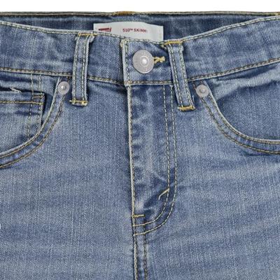 Skinny jeans voor jongens 510 van Levi's gebleekt denim
