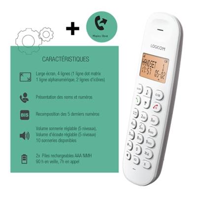 Logicom ILOA 150 Draadloze vaste telefoon zonder antwoordapparaat - Solo - Analoge & DECT-telefoons - Taupe