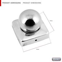 Connex Paalkapje 70X70Mm Met Kogel A2 - HV4322 - thumbnail