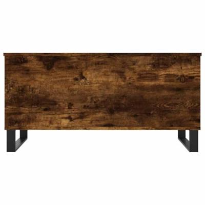 Salontafel 90x44,5x45 cm bewerkt hout gerookt eikenkleurig Salontafel 90x44,5x45 cm bewerkt hout gerookt eikenkleurig