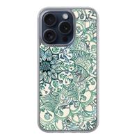 iPhone 15 Pro hybride hoesje - Mandala blauw - thumbnail