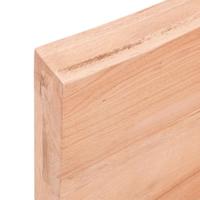 Wandschap 180x50x(2-6)cm behandeld massief eikenhout lichtbruin - thumbnail