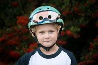 Mini Hornit Lids Fietshelm voor Kinderen - met LED achterlicht - Military (M) - thumbnail