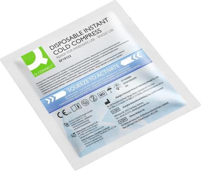 Q-CONNECT koud kompres, 13 x 14 cm, eenmalig gebruik, doos van 10 stuks