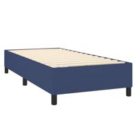 Boxspring met matras stof blauw 100x200 cm - thumbnail