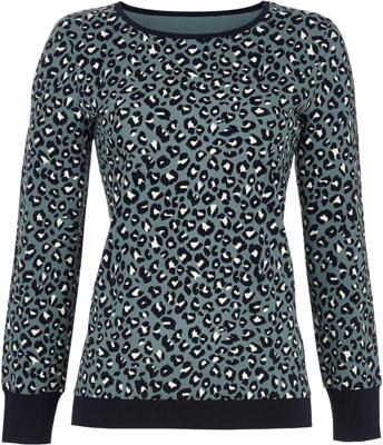 Blauw panterprint pyjamashirt Ringella