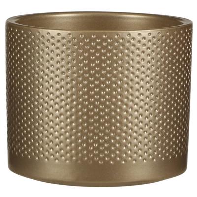 Mica Decorations bloempot Era rond 15x13cm goud reliëf