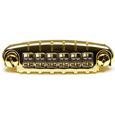Graph Tech PS 8593 G0 ResoMax NW2 Wraparound Bridge met String Saver zadels (imperiale posten) - goud Graph Tech PS 8593 G0 ResoMax NW2 Wraparound Bridge met String Saver zadels (imperiale posten) - goud
