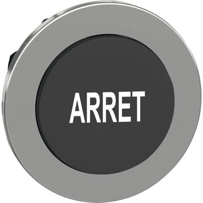 Schneider Electric ZB4FL233 ZB4FL233 Plat, Terugstelbaar (Ø) 30.5 mm Arręt Chroom, Zwart 1 stuk(s)