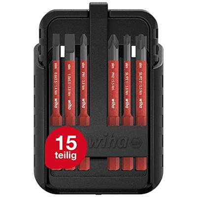 Wiha slimBit electric Wisselklingset 12-delig Plat, Plus/minus, Kruiskop Pozidriv, Torx, Kruiskop Phillips VDE - thumbnail