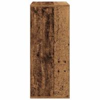 Boekenkast 60x30x71,5 cm bewerkt hout oud houtkleurig - thumbnail