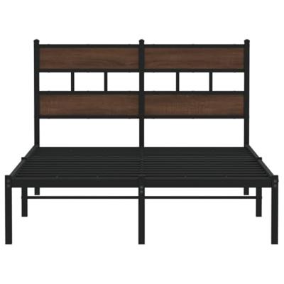 Bedframe met hoofdbord zonder matras bruin eiken 120x190 cm Bedframe met hoofdbord zonder matras bruin eiken 120x190 cm