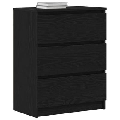 Dressoir 60x35x76 cm bewerkt hout zwart eikenkleurig Dressoir 60x35x76 cm bewerkt hout zwart eikenkleurig