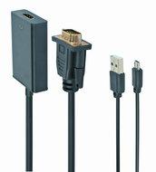 VGA naar HDMI adapterkabel met audio, 0,15 m - thumbnail