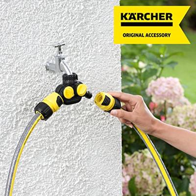 Kärcher Home & Garden 2.645-199.0 Kunststof 2-voudige splitser Steekkoppeling, 24,2 mm (3/4) binnendraad, 18,7 mm (1/2) binnendraad Met reguleerventiel - thumbnail