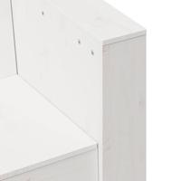 Tuinbank 3-zits 189x60x62 cm massief grenenhout wit - thumbnail