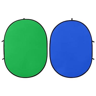VidaXL Achtergrondscherm studio 2-in-1 ovaal 200x150 cm groen en blauw VidaXL Achtergrondscherm studio 2-in-1 ovaal 200x150 cm groen en blauw
