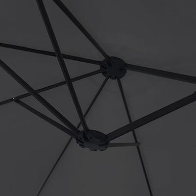 VidaXL Parasol dubbel dak 449x265 cm zwart