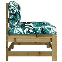 Middenbank met kussens geïmpregneerd grenenhout - thumbnail
