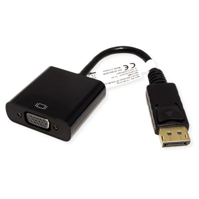 VALUE DisplayPort-VGA Adapter, DP Male - VGA Female, passief VALUE DisplayPort-VGA Adapter, DP Male - VGA Female, passief