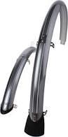 Sunnywhe Stel spatborden 28 inch pvc zilver 45mm rvs klem sunny wheels - thumbnail