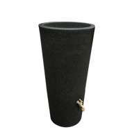 Regenton manhattan rond zwart 160L incl. messing kraantje Prestige - Prestige - thumbnail