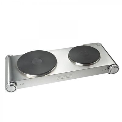 Bourgini Classic Cooking Plate Duo Elektrische Kookplaat RVS