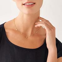 Fossil JF04115710 Ketting Sutton staal-zirconia goudkleurig-wit 40-46 cm - thumbnail