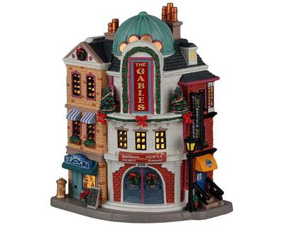 The Gables Apartments battery operated Led Kerst LEMAX - Lemax